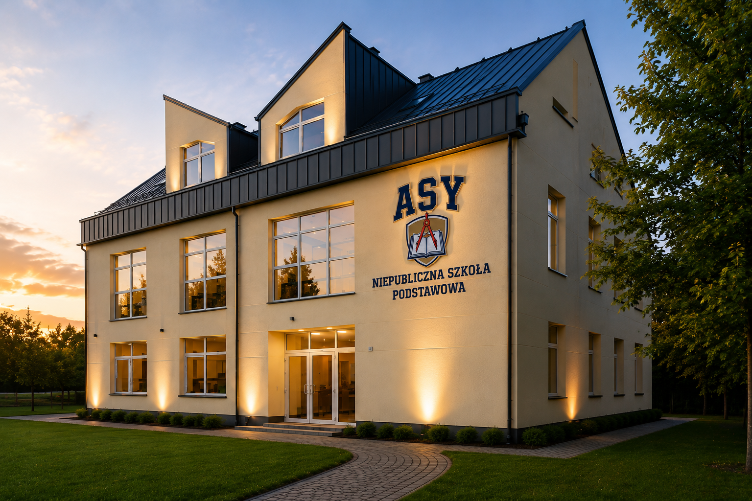 Budynek Niepublicznej Szkoły Podstawowej ASY w Grodzisku Mazowieckim